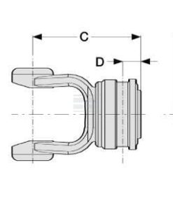 Horquilla con desconexión rápida, Ø1,3/4" - 20 estrías, T90/V90 Comer