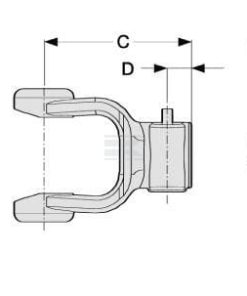 Horquilla con desconexión rápida, Ø1,3/8" - 6 estrías, T80/V80 Comer