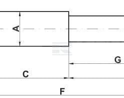 Perno de brazo inferior 28 x 36 x 28 mm Cat.2/3, Kramp