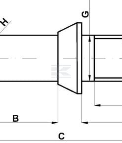 Stabiliser pin 19 mm - 3/4