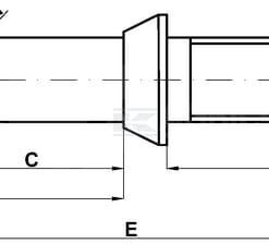 Perno del brazo inferior 36.5x160.0mm Cat.3