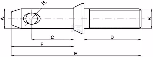 Perno brazo inferior cat. 3 3 Perno del brazo inferior 36.5x160.0mm Cat.3