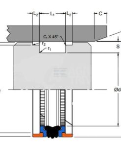 Jun. pi. 115x90x22,4/6,35 DBM 5 Empaquetadura pistón 63x47x19.4mm Hallite