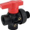 Ball valve, 3-way 1"