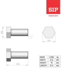 Tornillo hexagonal DIN 933 M12 x 30 acero cincado 8.8 Kramp 7 Tornillo hexagonal DIN 933 M12 x 30 acero cincado 8.8 Kramp