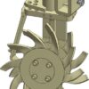 Rotor de estrella rotativa, doble con ajuste de patrón de agujeros y soporte derecho
