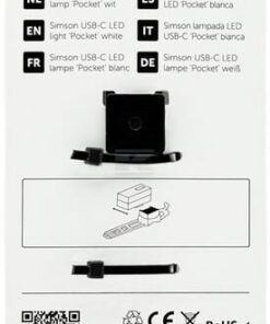 Luz LED de bolsillo recargable USB-C, blanca