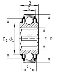 Deep groove ball bearing 7/8