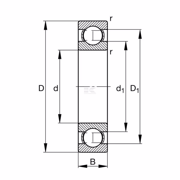 Deep groove ball bearing 4 Rodamiento de bolas de ranura profunda 25 x 47 x 8 mm, INA/FAG