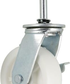 Caster wheel swivel with brake