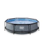Piscina desmontable ø 300x76 cm (12 v) color gris piedra