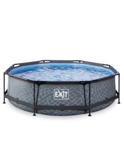Piscina desmontable ø 300x76 cm (12 v) color gris piedra