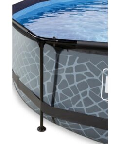 Piscina desmontable ø 300x76 cm (12 v) color gris piedra