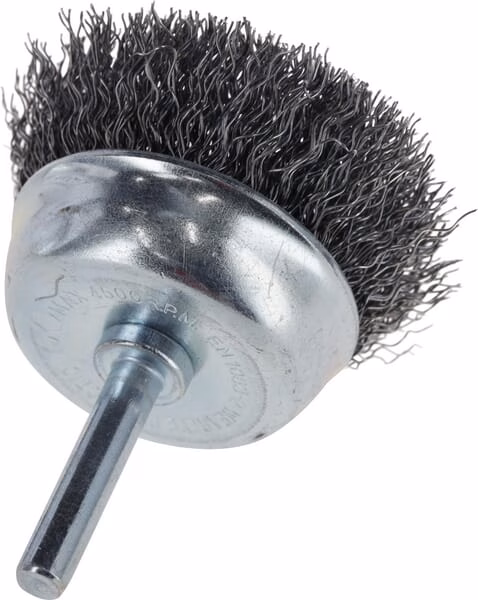 Cepillo de alambre 1/4" eje redondo