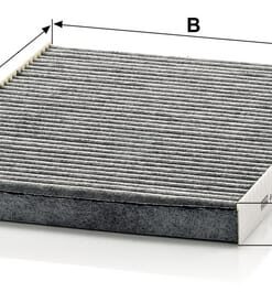 Filtro interiores, carbón act.