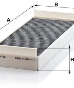Filtro interiores, carbón act.