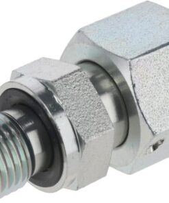 Racor rosca a bloque con tuerca loca 12L- R1/4