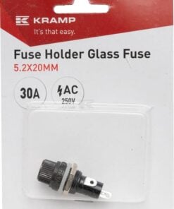 Fuse holder glass fuse 30A 250V AC 5.2x20mm