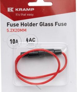 Fuse holder glass fuse 10A 250V AC 5.2x20mm