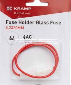 Fuse holder glass fuse 6A 250V AC 5.2x20mm
