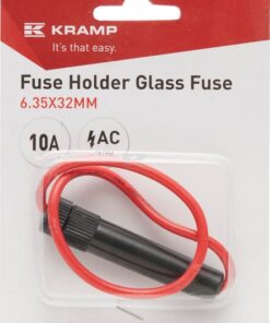 Fuse holder glass fuse 10A 250V AC 6.35x32mm