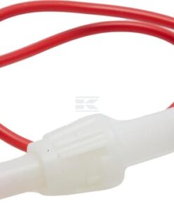 Fuse holder glass fuse 10A 250V AC 6.35x30mm white flame-retard plastic