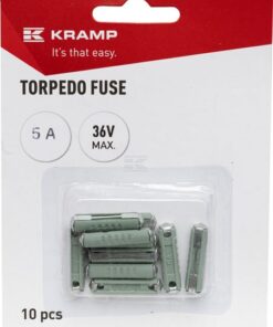 Torpedo fuse ceramic 5A 36V yellow (x10)