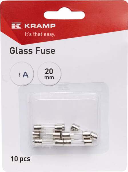 Glass fuse 1A 20mm (x10) 2 Glass fuse 1A 20mm (x10)