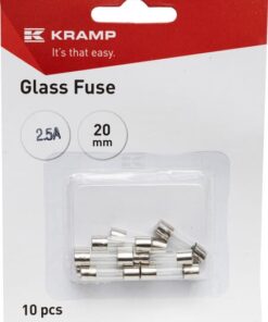 Glass fuse 2.5A 20mm (x10)