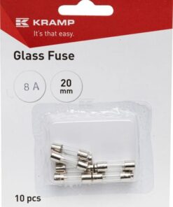 Glass fuse 8A 20mm (x10)
