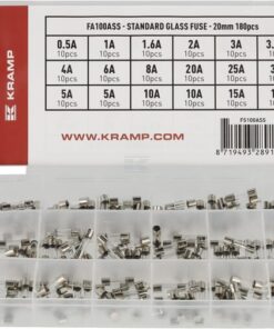 Glass fuse 20mm assortment box (180 pcs)