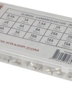 Glass fuse 20mm assortment box (180 pcs)