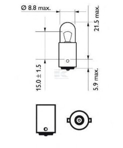 Bombilla T4W 24V 4W BA9s Philips