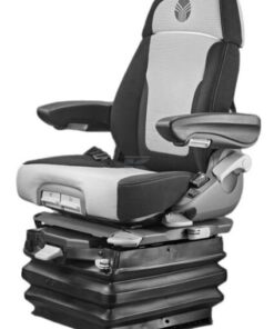 Funda de asiento a medida, PVC, negra, diseñada para Grammer DUALMOTION