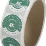 Rollo de pegatinas "Caja homologada" FR+NL, verde