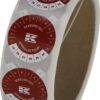 Rollo de pegatinas "Caja homologada" FR+NL, rojo