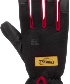 Guantes de trabajo, negro-rojo, poliuretano/Spandex/polyester/Lycra, talla XS, Protect de Kramp
