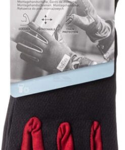 Guantes de trabajo, negro-rojo, poliuretano/Spandex/polyester/Lycra, talla XS, Protect de Kramp