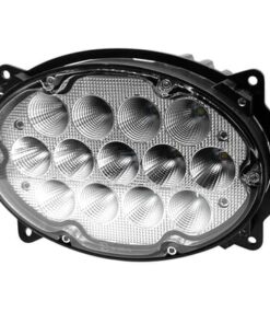 Luz de trabajo LED, 65 W, 7200 lm, ovalada, 10/30 V, 180 x 120 x 90 mm, enchufe H9, inundación