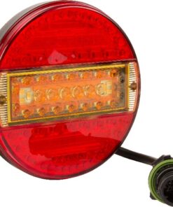 Piloto trasero multifunción LED, redondo, 12-24V, Ø140mm, 7 polos, Kramp 9 Piloto trasero multifunción LED, redondo, 12-24V, Ø140mm, 7 polos, Kramp