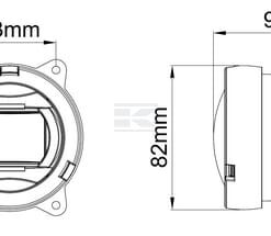 Faro LED, 25W, 2400lm, redondo, 10/30V, Ø82mm, luz de cruce, apto para John Deere