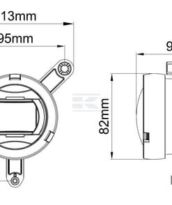 Faro LED, 25W, 2400lm, redondo, 10/30V, Ø82mm, luz de cruce, apto para John Deere