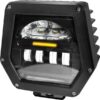 Faro LED, 40/70 W, cuadrado, 10/30 V, 181 x 173 x 97 mm, conector Delphi, luz de carretera/luz de cruce, haz simétrico, adecuado para John Deere