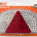 Luz multifunction LED, Izda., rectangular, 12 V, 244 x 149 x 48 mm, conexión tipo bayoneta de 7 pines, gopart