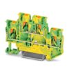 Protective conductor double-level terminal block