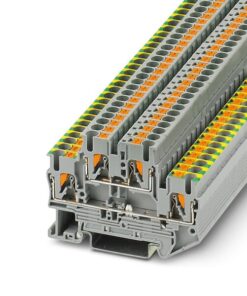 Protective conductor double-level terminal block