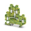 Protective conductor double-level terminal block