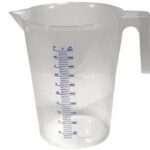 Jarra graduada en escala 100ml de plástico transparente, capacidad 5L