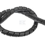 Protector de manguera en espiral de plástico Ø27-44mm, negro (20m)