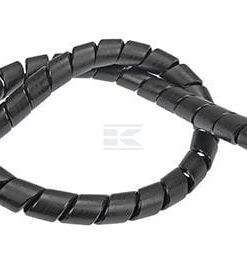 Protector de manguera en espiral de plástico Ø27-44mm, negro (20m)